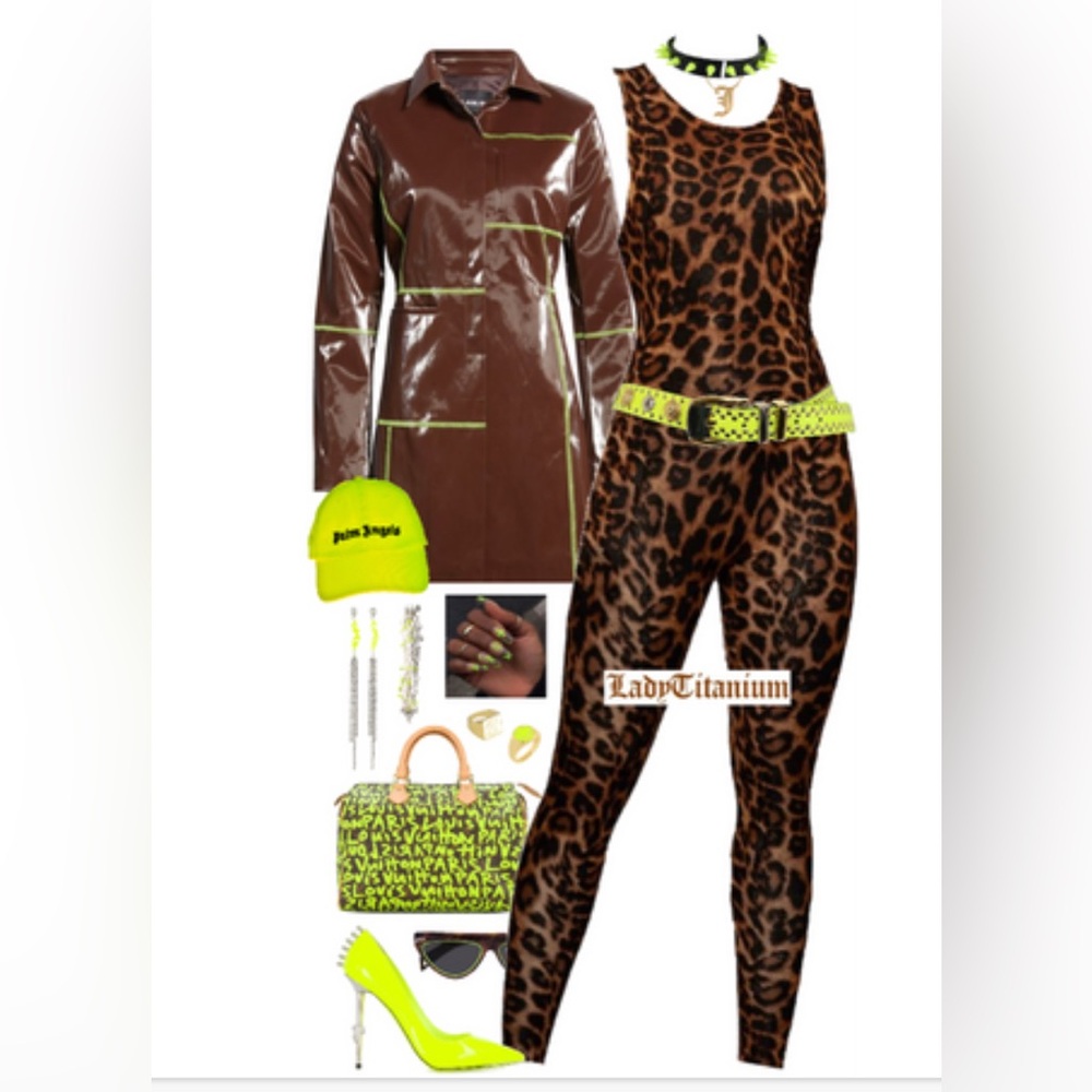 I.AM.GIA Dolls Kill vinyl chocolate trench coat, L, new - Picture 5 of 16